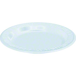 Foam Plate 9" WH 4/125/CS   